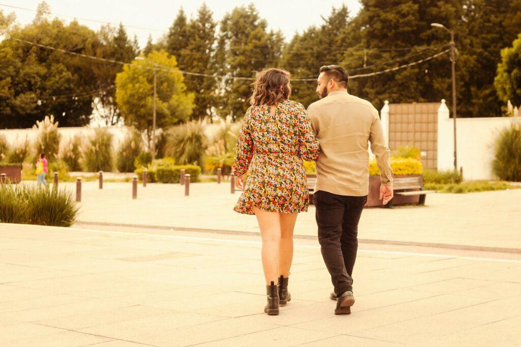 Couple Walking at Park